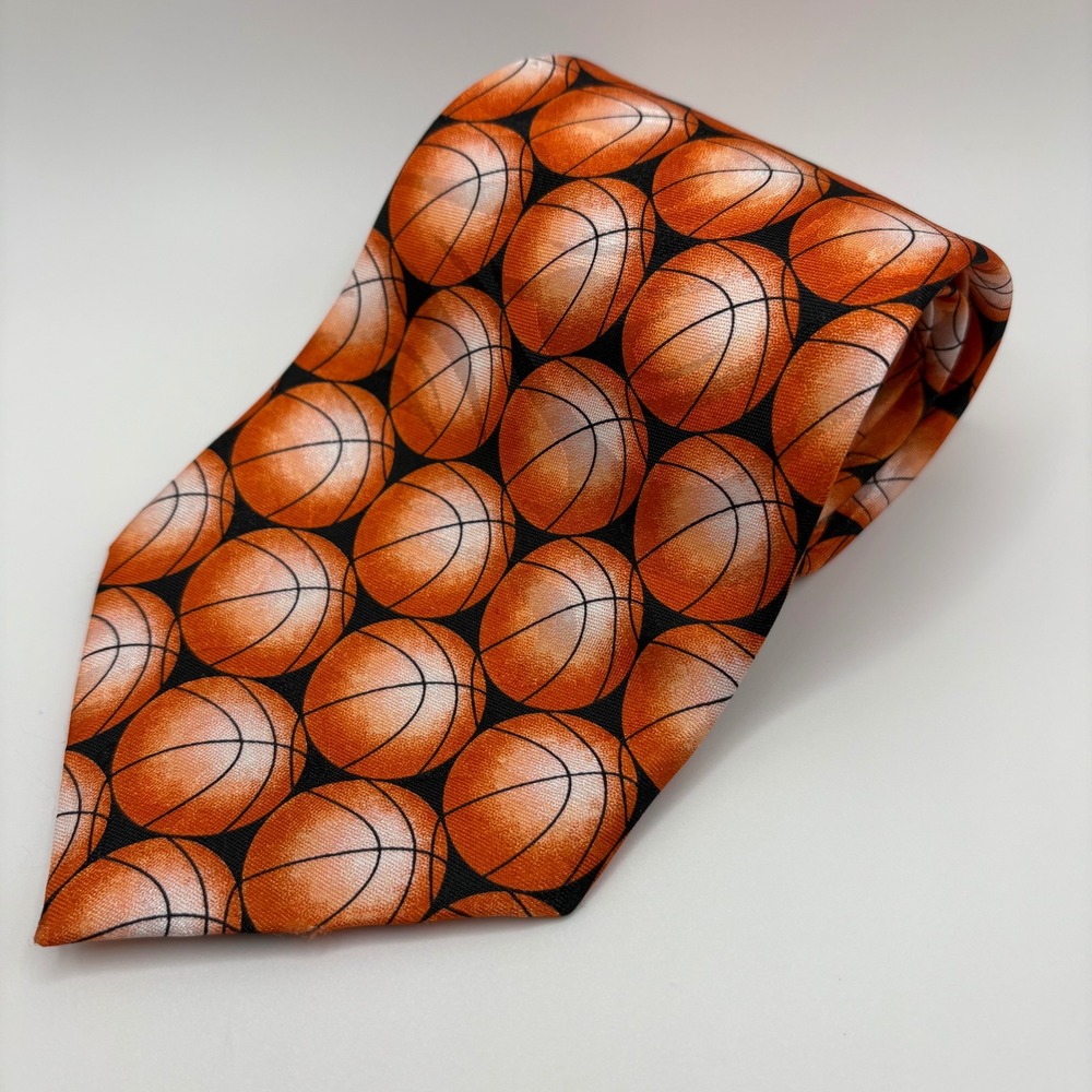 Basketball Neck Tie Orange 60 x‎ 4" Steven Harris